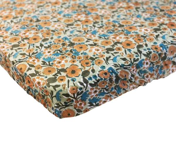 Fitted Sheet- Emerald Poppy