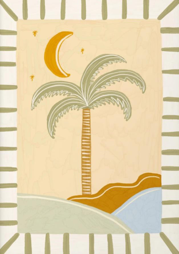 Sea Goddess Palm (sage) - Greeting Card
