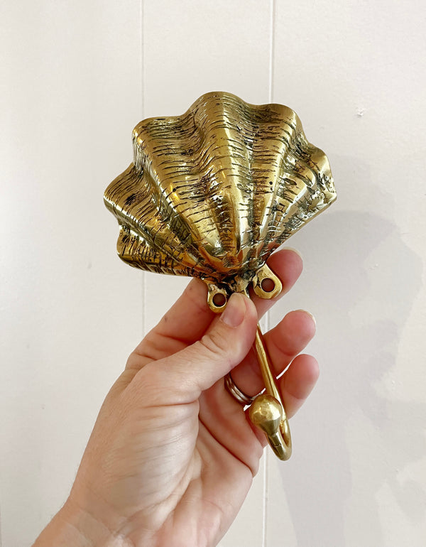 Brass Hook- Clam Shell