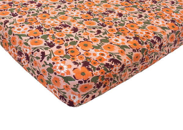 Fitted Sheet- Sunset Poppy